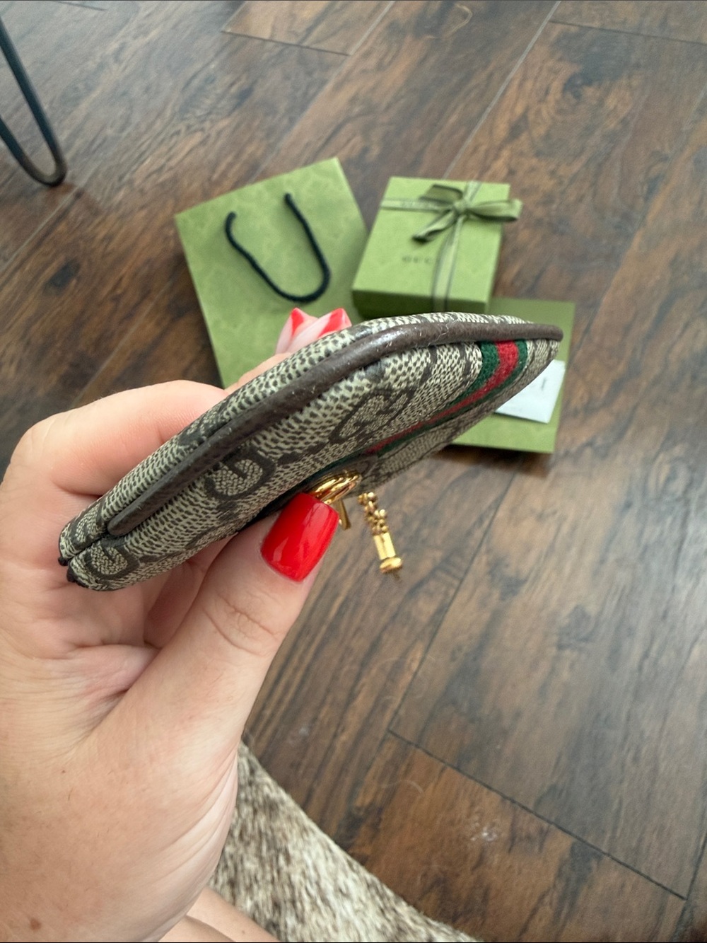 Gucci GG Supreme Canvas Ophidia Key Pouch - Picture 10 of 13